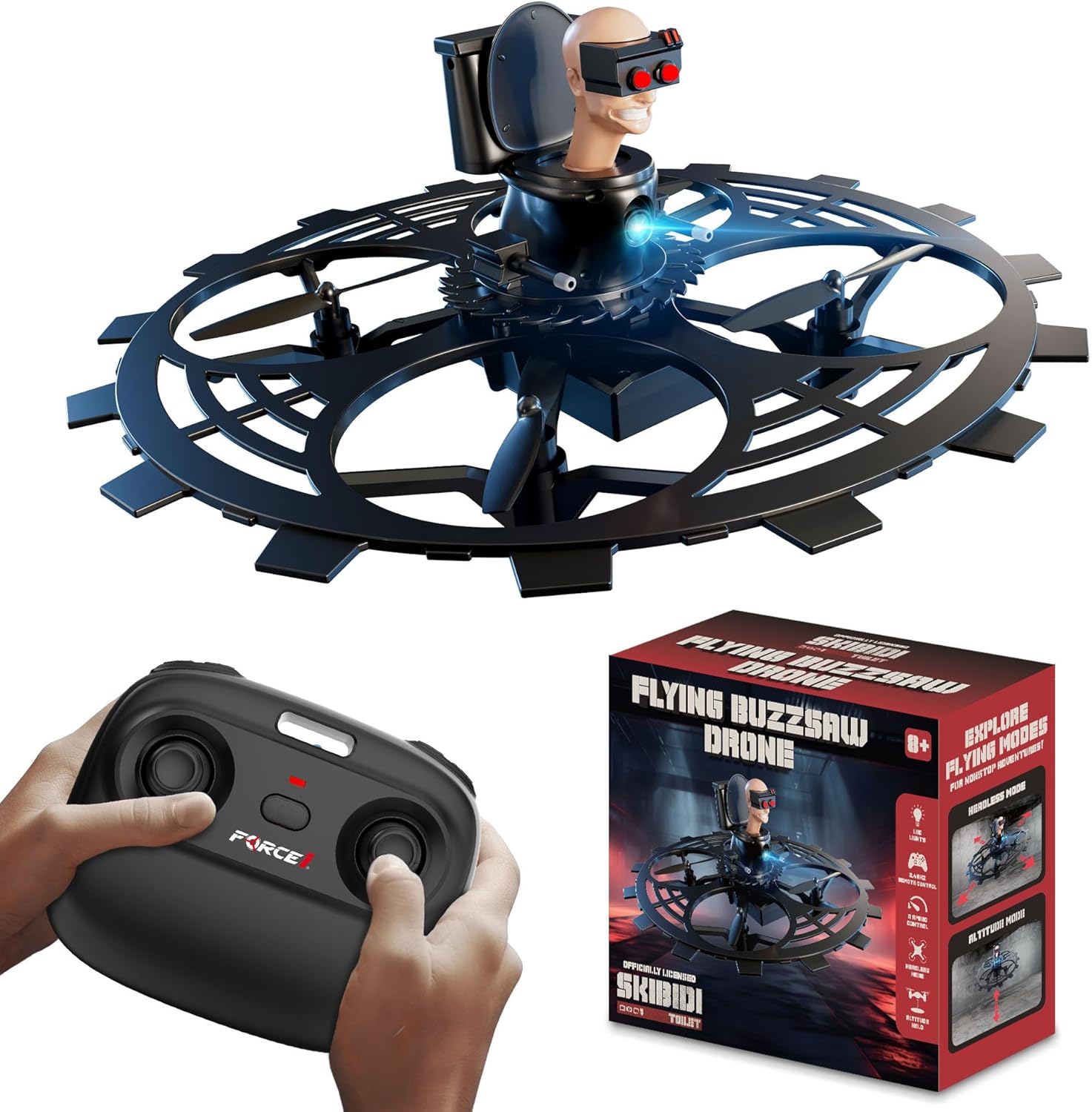 Force1 Officially Licensed Skibidi Toilet Toy RC Drone Without