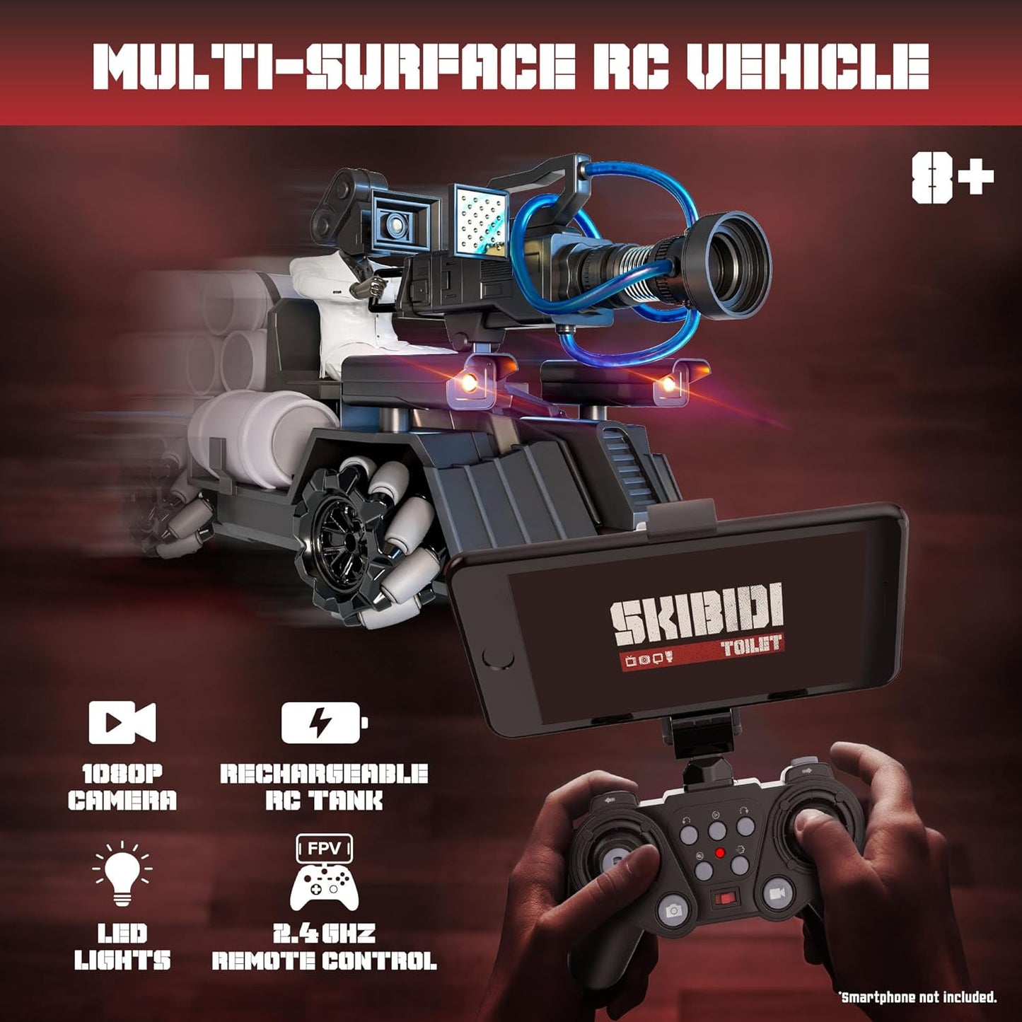 Force1 Officially Licensed Skibidi Toilet Toy With Camera