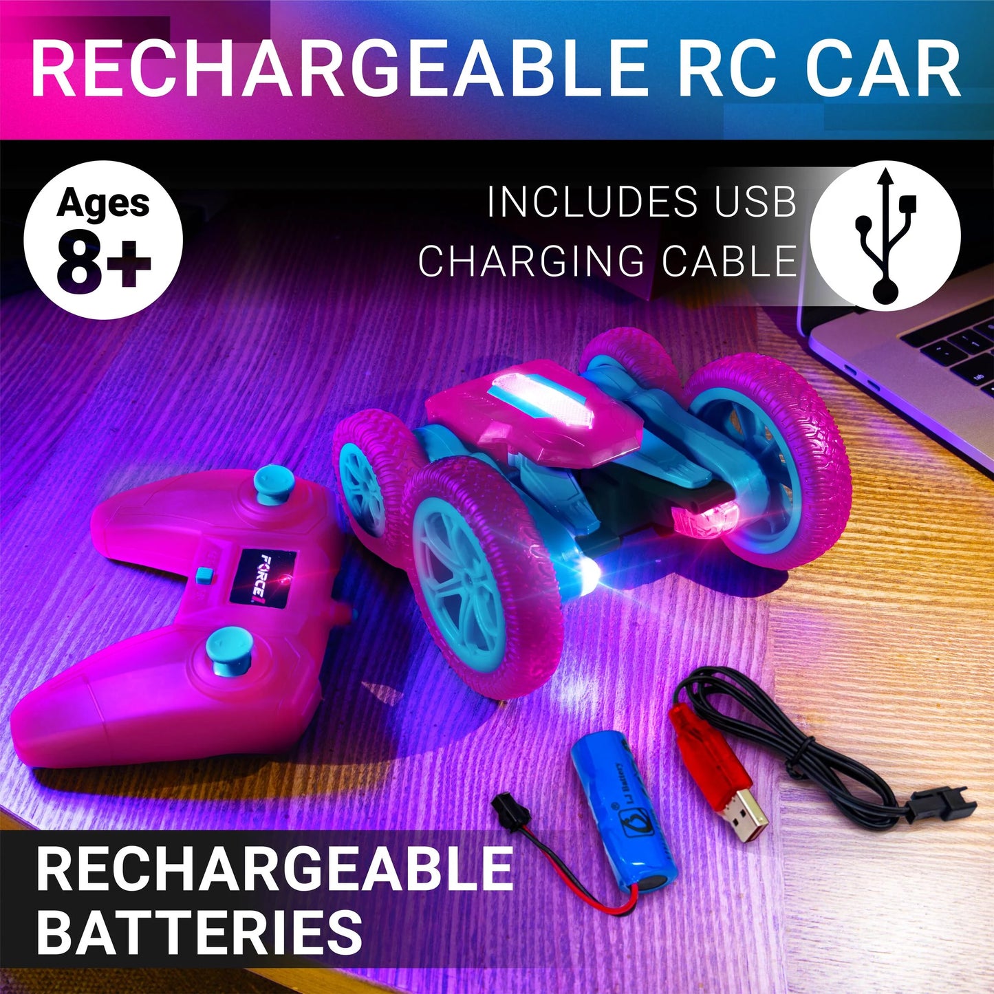 Tornado LED Pink/Blue RC Car