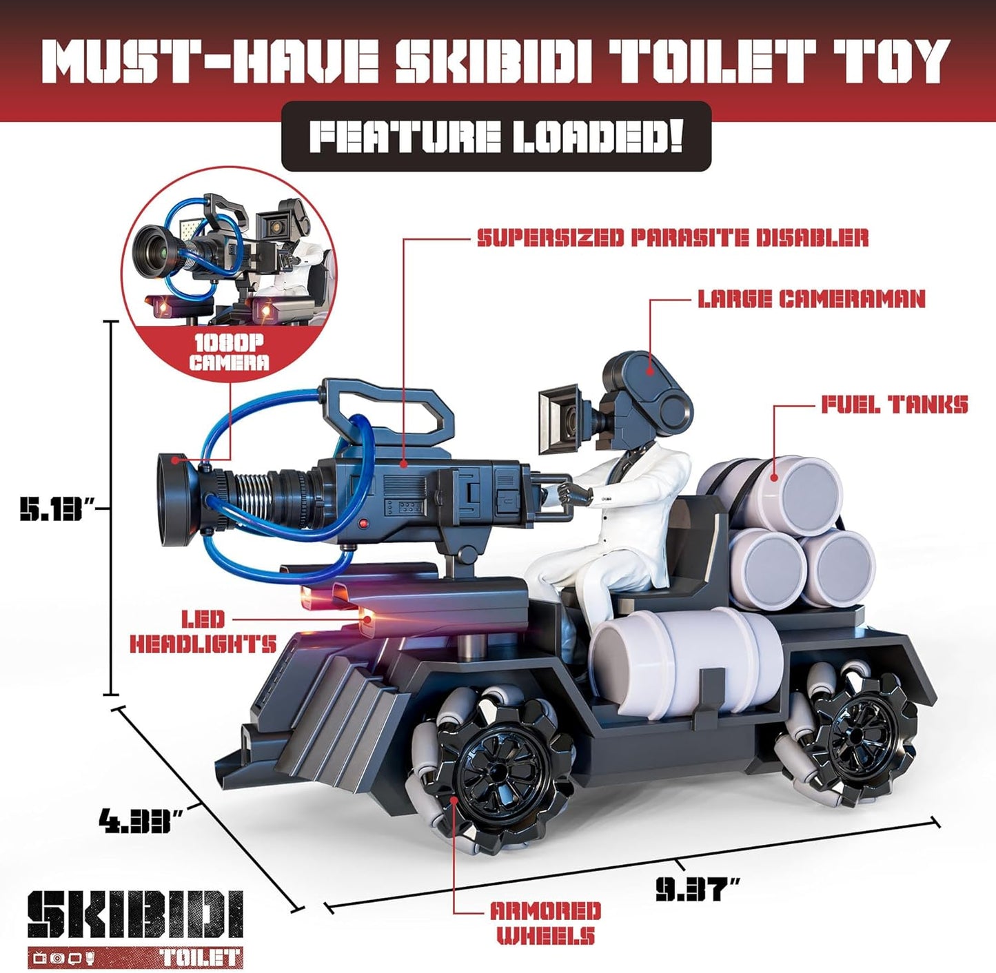 Force1 Officially Licensed Skibidi Toilet Toy With Camera