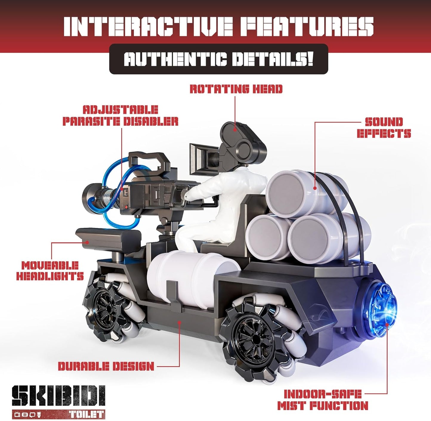 Force1 Officially Licensed Skibidi Toilet Toy With Camera