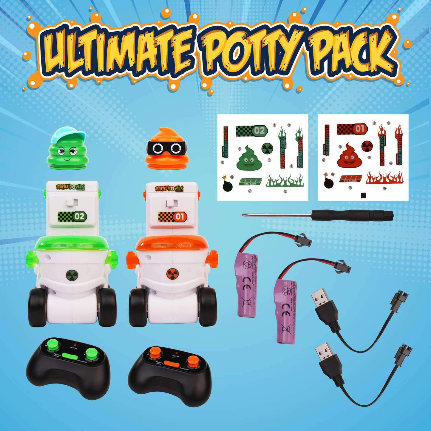 Force1 2pk Toilet Racer RC Toy