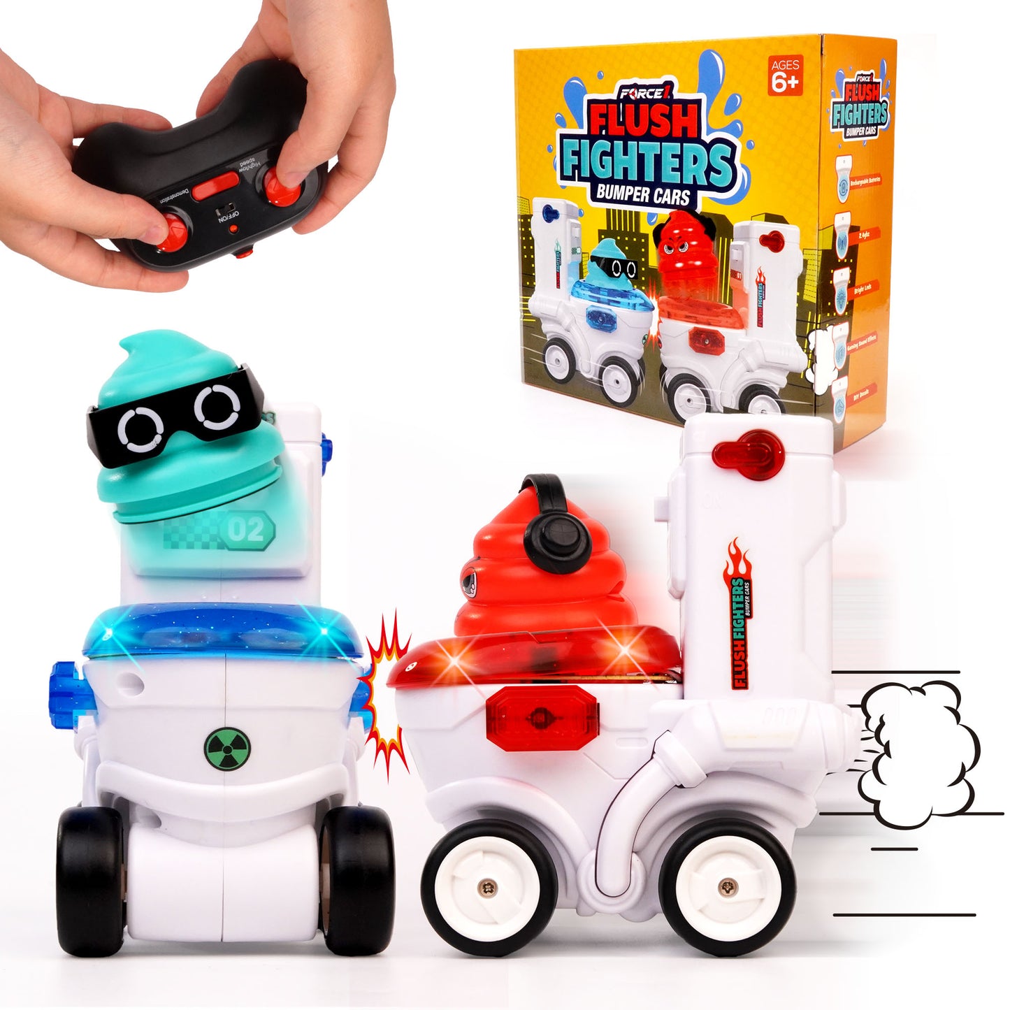Force1 Flush Fighters Bumper Cars 2pk