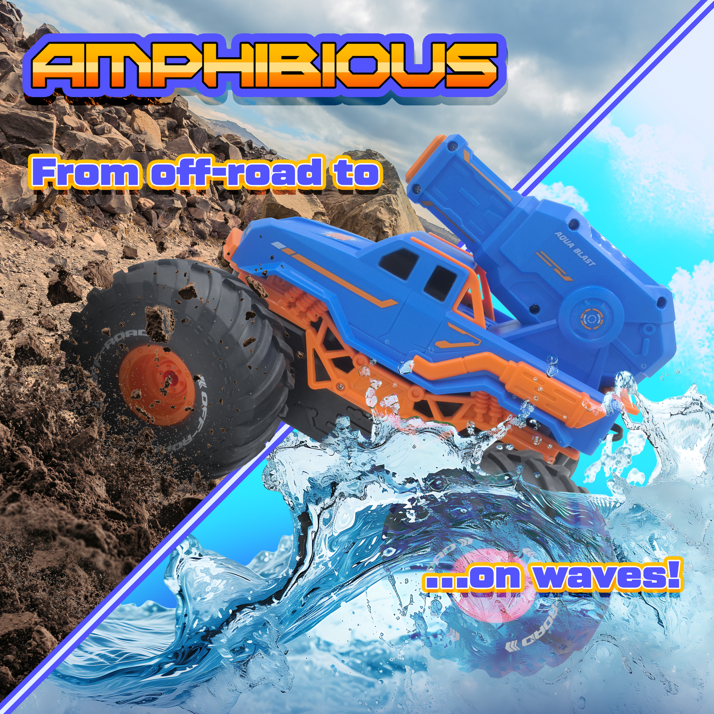 Force1 Hydro Havoc Amphibious RC Monster Truck