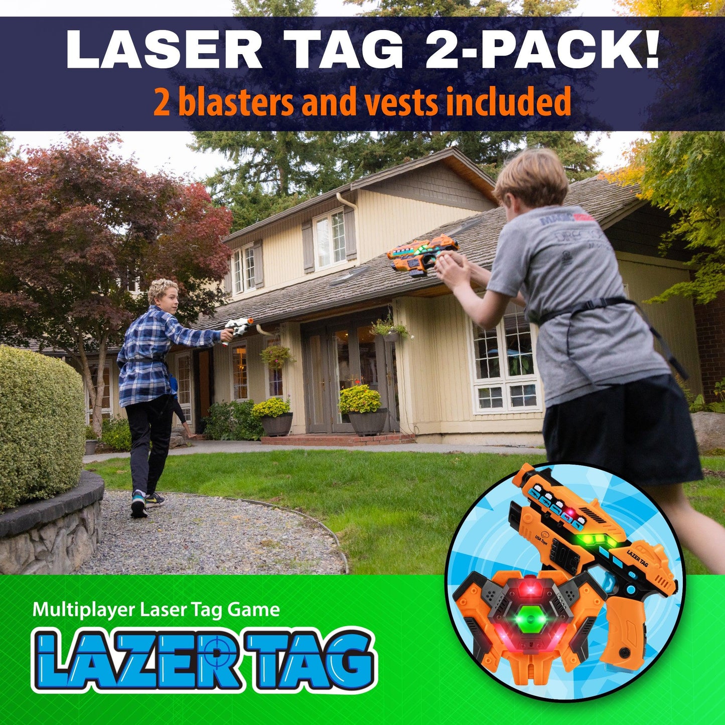USA Toyz Laser Tag Toy Guns for Boys and Girls - 2pk Lazer Tag Set - Force1RC