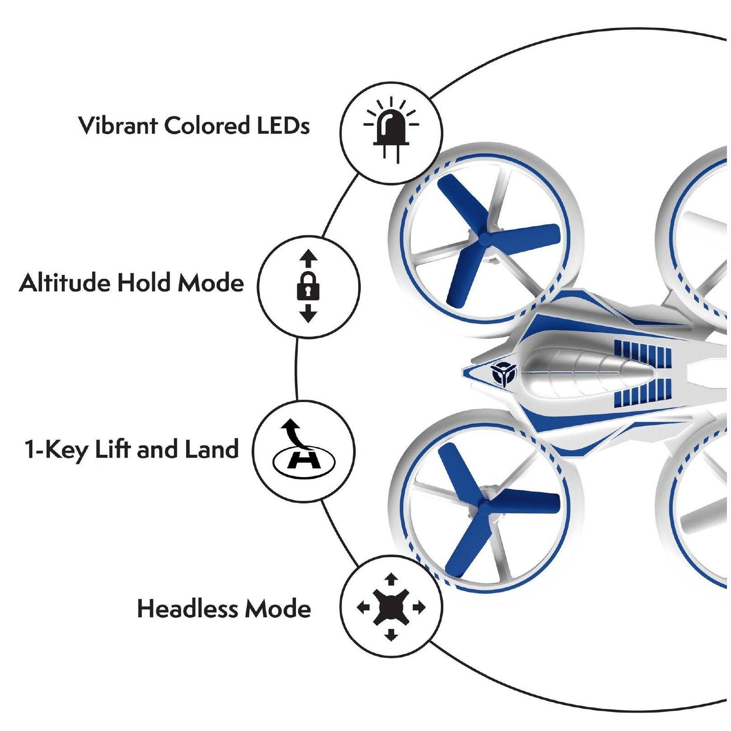 UFO 4000 Mini Drone with LED lights and Extra Battery - Force1RC