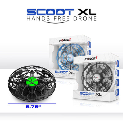 Force1 Scoot XL Hand Drone for Kids and Adults - UFO Flying Ball Drone (Blue/Black) - Force1RC