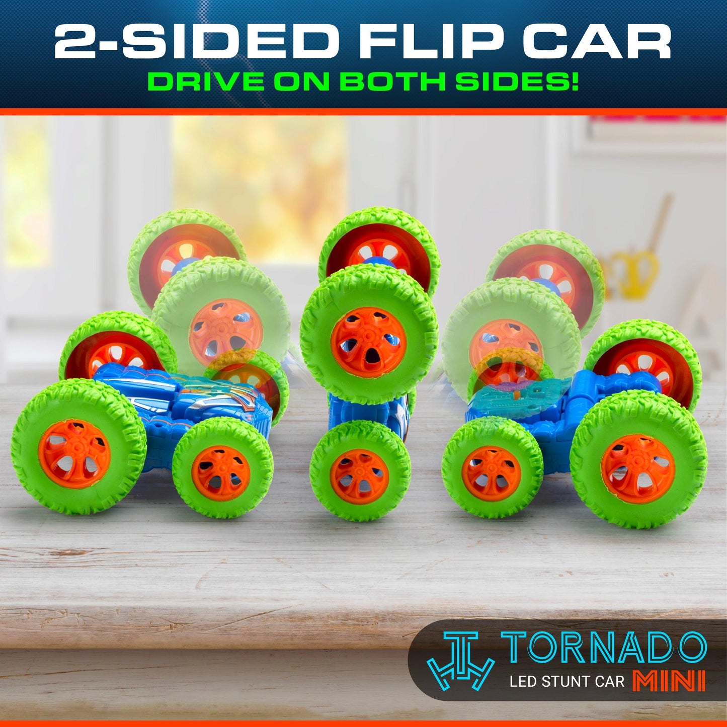 Force1 Mini Tornado LED RC Car for Kids with Rechargeable Toy Car Battery and Easy Remote Control - Force1RC