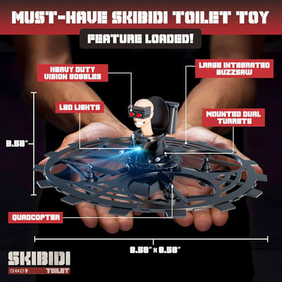 Force1 Officially Licensed Skibidi Toilet Toy RC Drone Without Camera