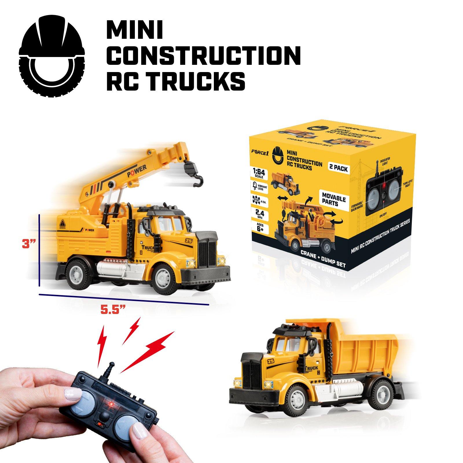 capacidad acento Lamer 2pk Mini RC Construction Trucks — Force1 RC - Force1RC