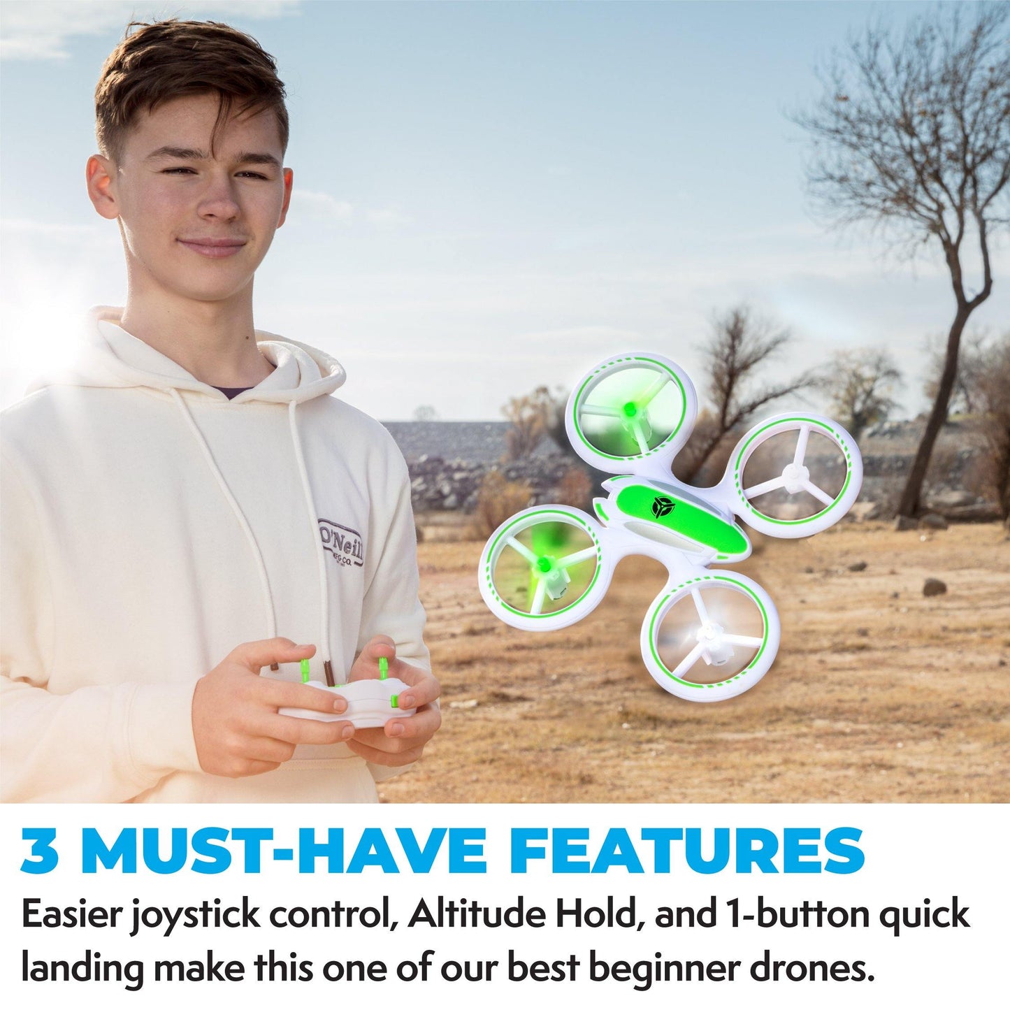 UFO 3000 Mini LED RC Drone with Extra Stunt Drone Battery - Force1RC