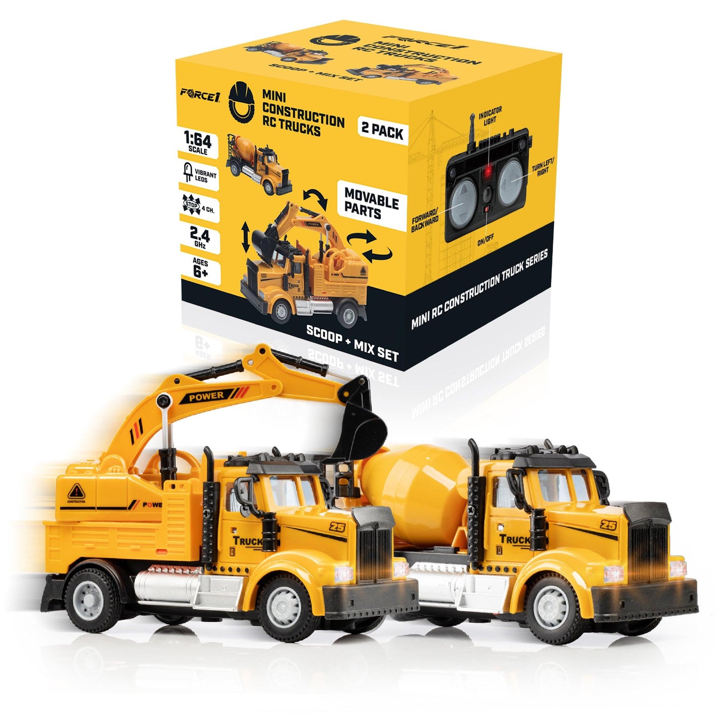 2pk Mini RC Construction Trucks - Force1RC