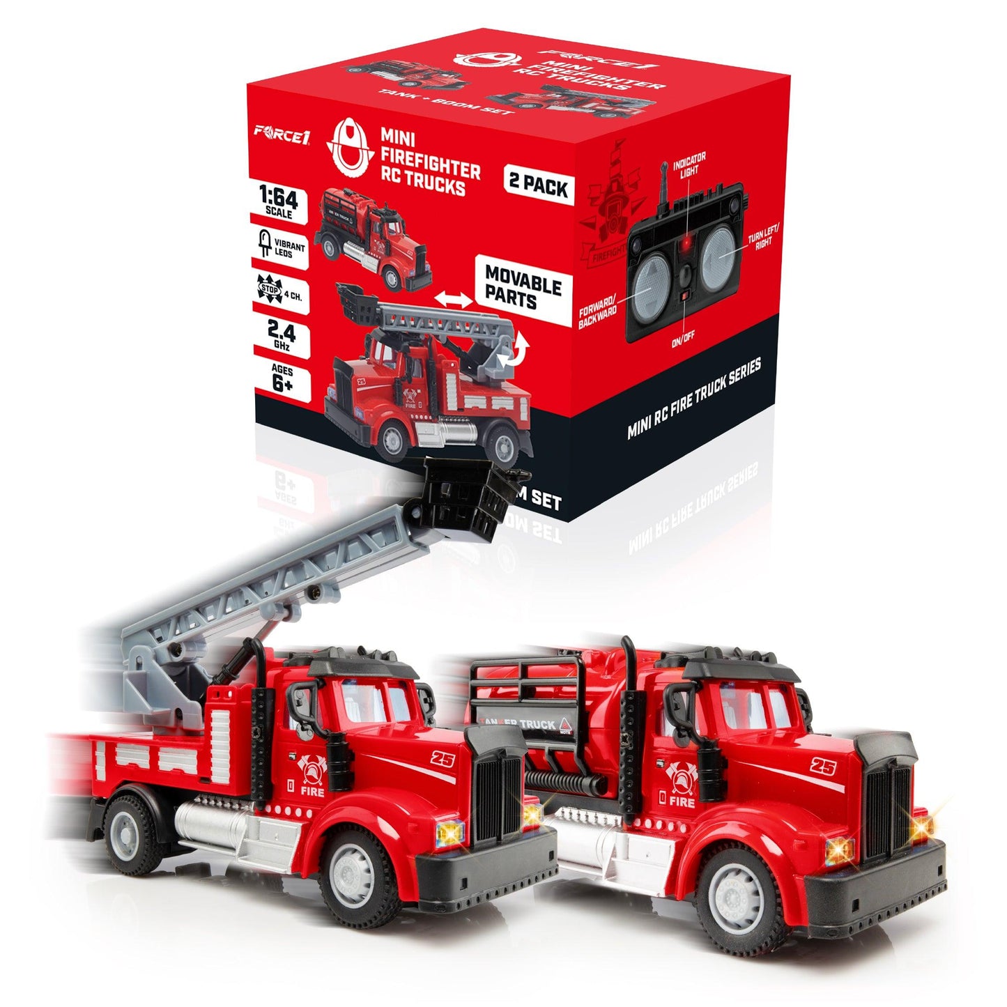 2pk Mini RC Firefighter Trucks - Force1RC