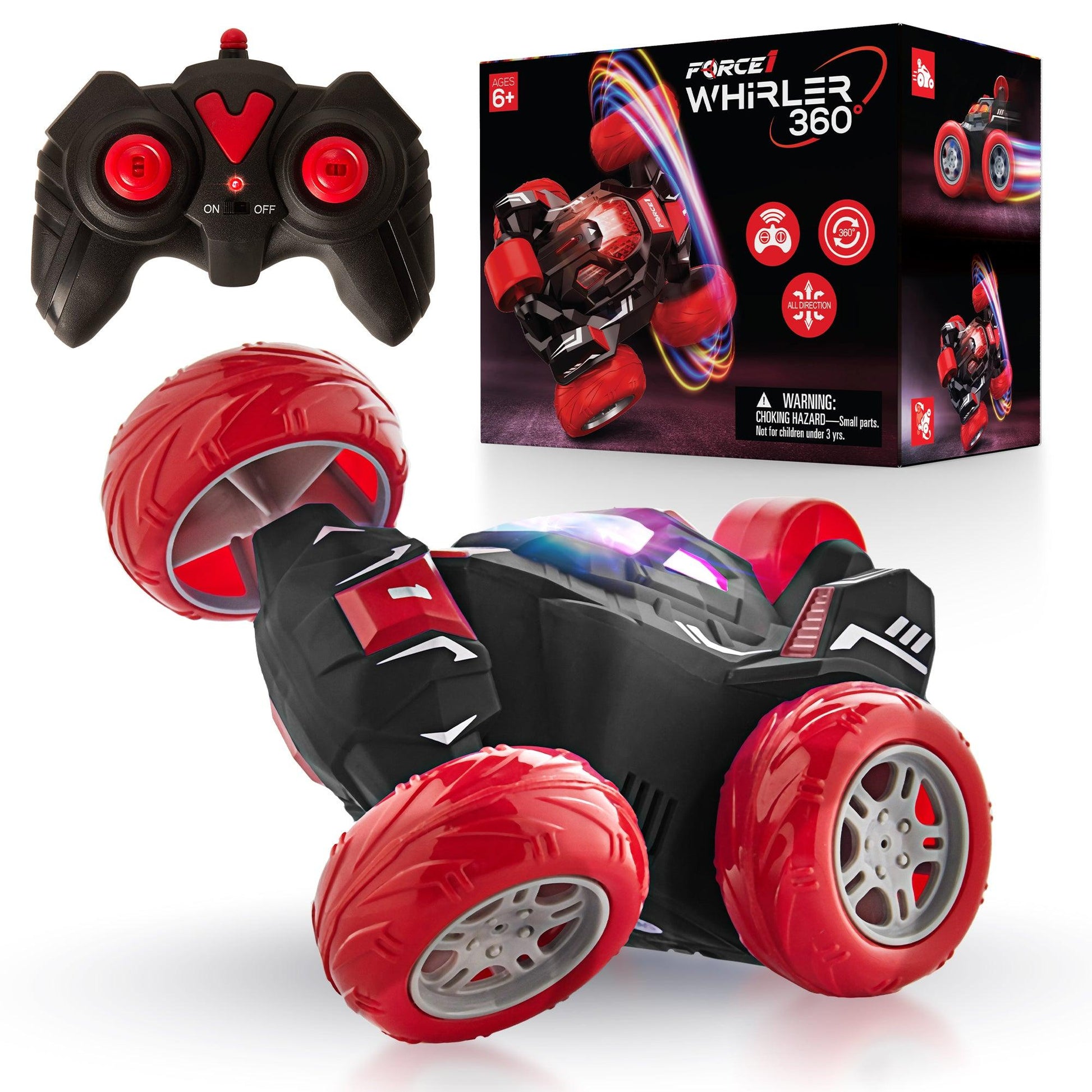 Whirler 360 Stunt Car (Black/Red) - Force1RC