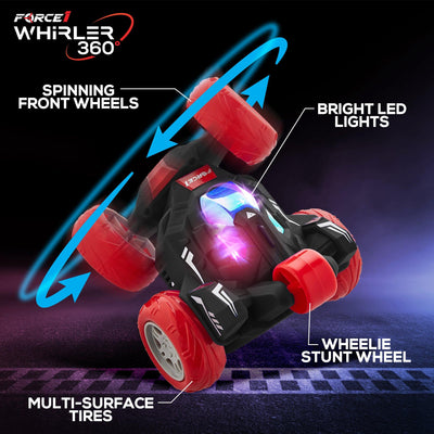 Whirler 360 Stunt Car (Black/Red) - Force1RC